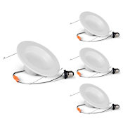 Bulbrite 7" Integrated LED Open Recessed Trim White