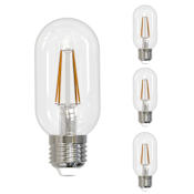Bulbrite Pack of (4) 5 Watt Vintage Edison Dimmable T14 Medium (E26) LED Bulbs - 450 Lumens, 2700K, and 90CRI Clear