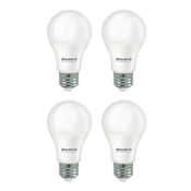 Bulbrite Pack of (4) 9 Watt Dimmable A19 Medium (E26) LED Bulbs- 800 Lumens, 4000K, and 90CRI Frost