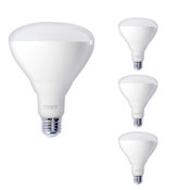 Bulbrite Pack of (4) 15 Watt Dimmable BR40 Medium (E26) LED Bulbs- 1100 Lumens, 3000K, and 80CRI Frost