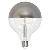 Bulbrite Pack of (4) 6 Watt Dimmable G40 Medium (E26) Half Mirror LED Bulbs - 500 Lumens, 2700K, and 90CRI Half Mirror
