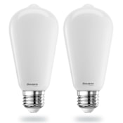 Bulbrite Warm Dim 9 Watt Dimmable ST18 Medium (E26) LED Bulb- 800 Lumens, 1800K, 3000K, and 90CRI - 2-Pack
 Milky