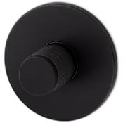Buster + Punch Cross Designer Industrial Interior One Sided Privacy Deadbolt with Diamond Knurl Detail and 2-3/8" Backset Black