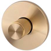 Buster + Punch Cross Designer Industrial Solid Brass Interior One Sided Privacy Deadbolt with Diamond Knurl Detail and 2-3/8" Backset Brass