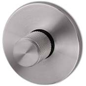 Buster + Punch Cross - Luxury Industrial Interior One Sided Solid Stainless Steel Privacy Diamond Knurl Thumbturn Deadbolt with 3-3/4" Backset Steel