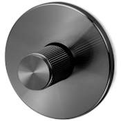 Buster + Punch Linear - Designer Industrial Interior One Sided Privacy Deadbolt with Straight Coined Knurl Detail and 2-3/4" Backset Gun Metal