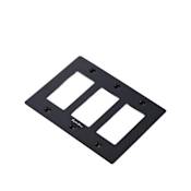 Buster + Punch Wall Plates Triple Rocker Switch Outlet Black