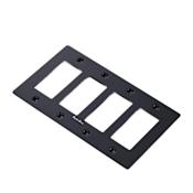 Buster + Punch Wall Plates Quadruple Rocker Switch Outlet Black