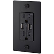 Buster + Punch Cross 15 Ampere Electrical Outlet Black