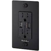 Buster + Punch Cross 15 Ampere Electrical Outlet Black