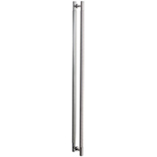 Buster + Punch Cross 28-1/2" Center to Center Luxury Industrial Solid Stainless Steel Diamond Knurled Back to Back Closet / Pantry / Door Pull Handle Set Steel