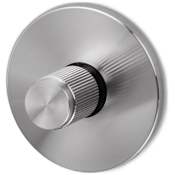Buster + Punch Linear - Designer Industrial Solid Stainless Steel Interior One Sided Privacy Deadbolt with Straight Coined Knurl Detail and 2-3/4" Backset Steel