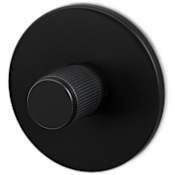 Buster + Punch Linear - Designer Industrial Interior One Sided Privacy Deadbolt with Straight Coined Knurl Detail and 2-3/8" Backset Welders Black