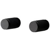 Buster + Punch Cross - Pack of (2) - 13/16" Luxury Industrial Button Cylindrical Diamond Knurl Cabinet / Drawer / Furniture Knobs Black