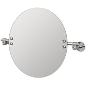 Buster + Punch Cast 21-1/16"W x 15-3/4"H Circular Flat Frameless Wall Mounted Bathroom Mirror Steel