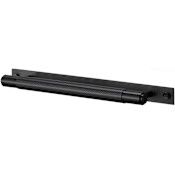 Buster + Punch Cross 4-15/16" Center to Center Luxury Industrial Diamond Knurl Cabinet Bar Handle with Full Backplate Black