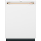 Cafe 24 Inch Wide 16 Place Setting Built-In Top Control Dishwasher with Dual Convection Ultra Dry and Ultra Wash Top Rack Matte White