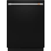 Cafe 24 Inch Wide 16 Place Setting Built-In Top Control Dishwasher with Dual Convection Ultra Dry, LED Lighting, and Ultra Wash Top Rack Matte Black