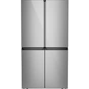 Cafe 36 Inch Wide 23 Cu. Ft. Energy Star Certified Four Door French Door Refrigerator with LED Lights and Humidity Control System Platinum Glass