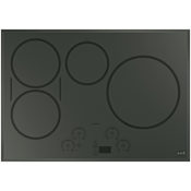 Cafe 30 Inch Wide 4 Burner Induction Cooktop with Touch Controls Flagstone Gray