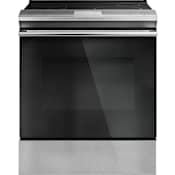 Cafe 30 Inch Wide 5.3 Cu. Ft. Slide In Induction Range with In-Oven Camera Platinum Glass