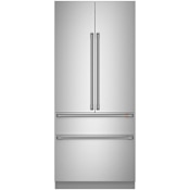 Cafe 36 Inch Wide 20.2 Cu. Ft. French Door Refrigerator with ConnectPlus Stainless Steel / Brushed Stainless