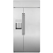 Cafe 42 Inch Wide 24.5 Cu. Ft. Full Size Refrigerator with AutoFill Water Dispenser Stainless Steel / Brushed Stainless
