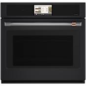 Cafe Professional 30 Inch Wide 5.0 Cu. Ft. Electric Single Oven with In-Oven Camera Matte Black