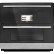 Cafe 30 Inch Wide 5.0 Cu. Ft. Electric Double Oven Platinum Glass