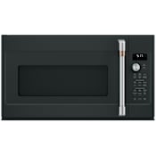 Cafe 30 Inch Wide 1.7 Cu. Ft. Convection Over the Range Microwave Oven with Air Fry Matte Black / Brushed Stainless
