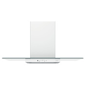 Cafe 350 CFM 36 Inch Wide Wall Mounted Range Hood with Glass Canopy Matte White