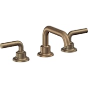 California Faucets Descanso 1.2 GPM Widespread Bathroom Faucet with Pop-Up Drain Assembly and Lever Handles Antique Brass Flat