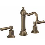 California Faucets Montecito 1.2 GPM Widespread Bathroom Faucet with 1-1/4" Completely Finished ZeroDrain and Lever Handles Antique Brass Flat