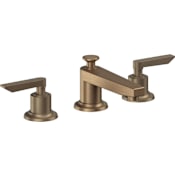 California Faucets Rincon Bay 1.2 GPM Widespread Bathroom Faucet with Double Handles - Includes Ceramic Disc Valve Antique Brass Flat