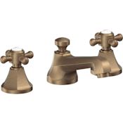 California Faucets Venice 1.2 GPM Widespread Bathroom Faucet with Double Handles - Includes Ceramic Disc Valve Antique Brass Flat