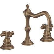 California Faucets Salinas 1.2 GPM Widespread Bathroom Faucet with Pop-Up Drain Assembly Antique Brass Flat