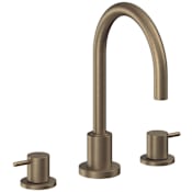 California Faucets Avalon 1.2 GPM Widespread Bathroom Faucet with 2-1/4" ZeroDrain Antique Brass Flat