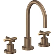 California Faucets Tiburon 1.2 GPM Widespread Bathroom Faucet - Includes 2-1/4" ZeroDrain Antique Brass Flat