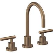 California Faucets Tiburon 1.2 GPM Widespread Bathroom Faucet with Double Handles - Includes Ceramic Disc Valve Antique Brass Flat