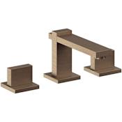 California Faucets Morro Bay 1.2 GPM Widespread Bathroom Faucet with Pop-Up Drain Assembly and Knob Handles Antique Brass Flat