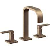 California Faucets Terra Mar 1.2 GPM Widespread Bathroom Faucet with Pop-Up Drain Assembly Antique Brass Flat