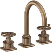 California Faucets Steampunk Bay 1.2 GPM Widespread Bathroom Faucet Antique Brass Flat