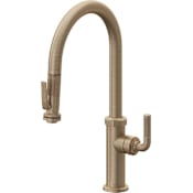 California Faucets Descanso Kitchen 1.8 GPM Single Hole Pre-Rinse Pull Down Kitchen Faucet - Includes Escutcheon Antique Brass Flat