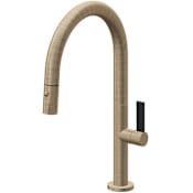 California Faucets Poetto 1.8 GPM Single Hole Kitchen Faucet - Includes Escutcheon Antique Brass Flat