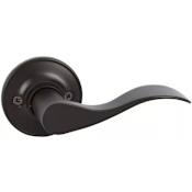 Callan Bennett Left Handed Non-Turning One-Sided Dummy Door Lever with Round Rose Black