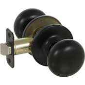 Callan Saxon Passage Door Knob Set Black