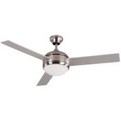 Canarm Calibre 48" 3 Blade Indoor Ceiling Fan with Light Kit and Remote Control Brushed Pewter
