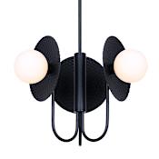 Canarm Mierka 3 Light 18" Wide Abstract Chandelier Black
