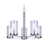 Canarm Britton 5 Light 21" Wide Chandelier Brushed Nickel