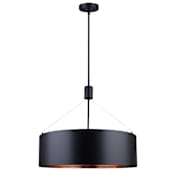 Canarm Oxyura 5 Light 26" Wide Drum Chandelier Black
